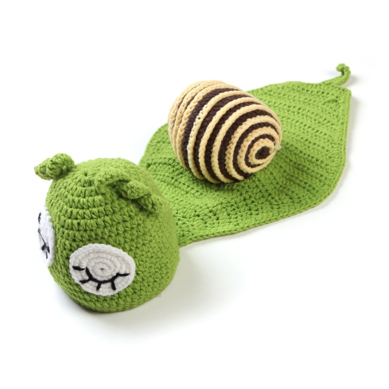 Hot Sale Baby Snail Photography Prop Newborn Girls Boys Birthday Party Knit Costume Kit Sep6-B